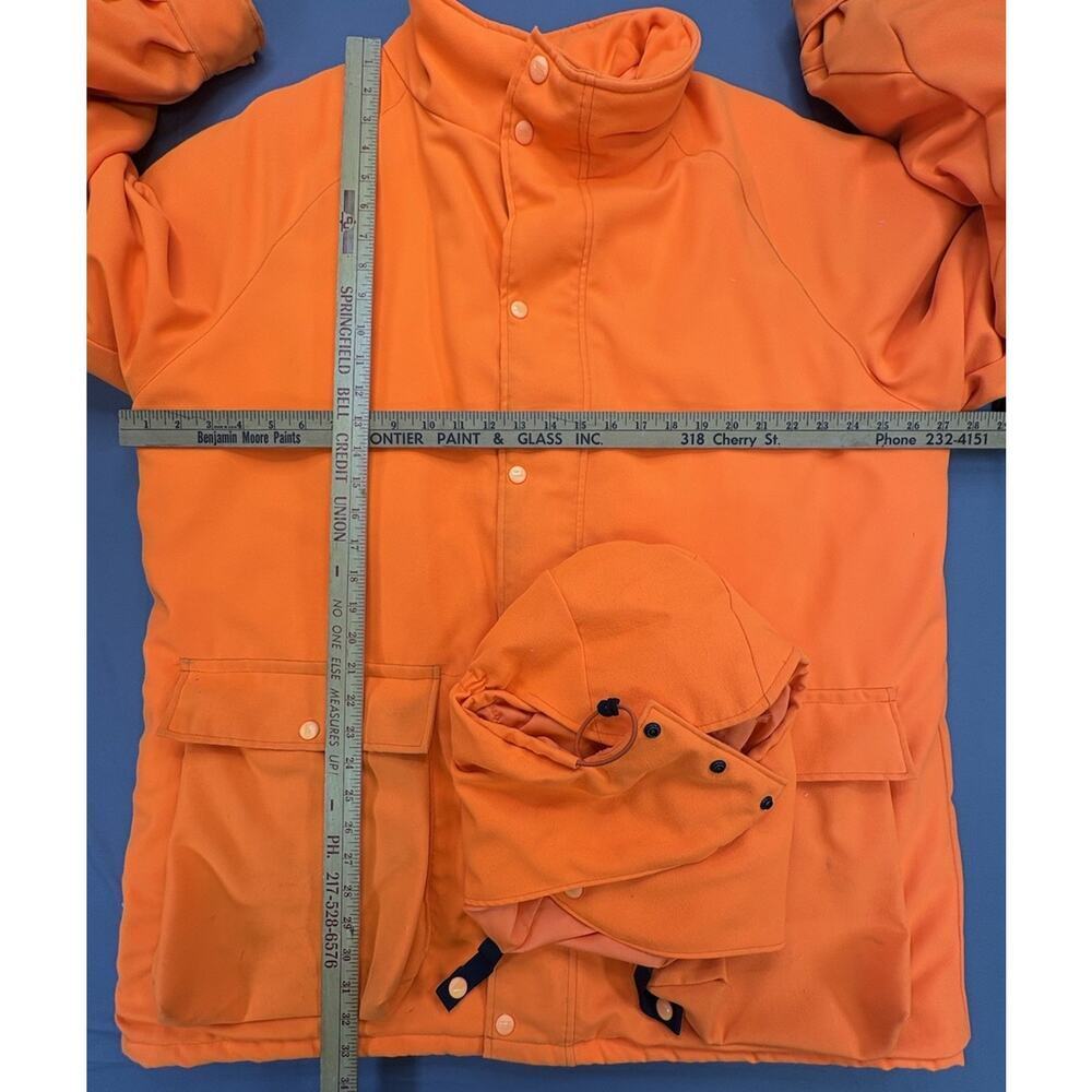 Vintage L.L.Bean Blaze Orange Hunting Jacket Men’s XL Field Coat Game Pockets - Picture 12 of 13